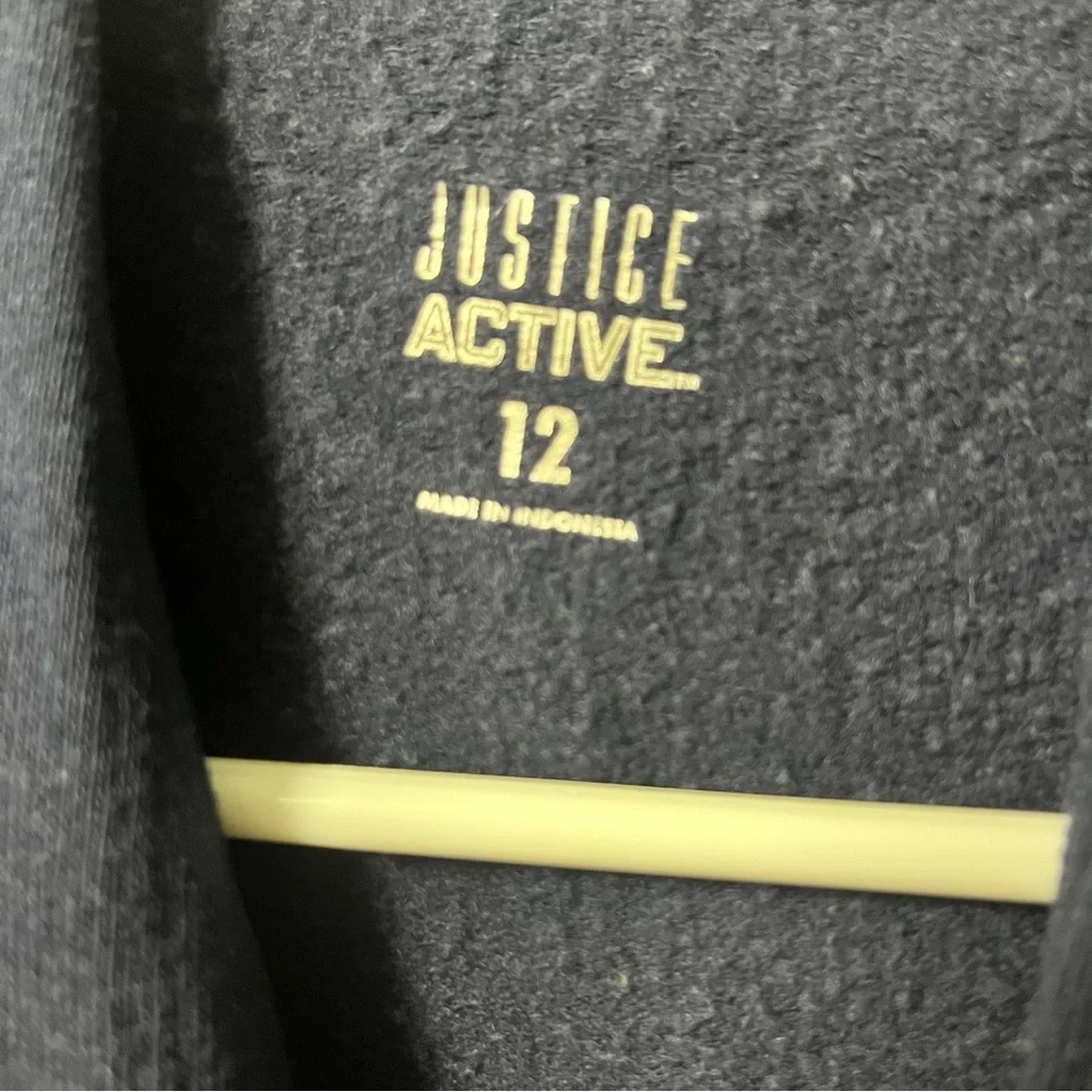 girls‎ justice sport cropped hoodie navy blue neon size 12
